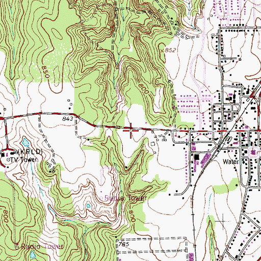 Topographic Map of Cedar Hill Fire Department Station 211, TX
