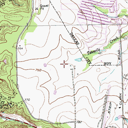 Topographic Map of Cedar Hill Fire Department Station 213, TX