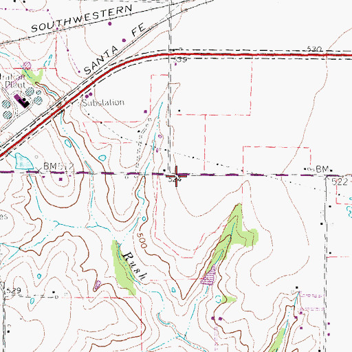 Topographic Map of Wylie Fire Department Station 3, TX