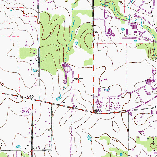 Topographic Map of Flower Mound Fire Department Station 1, TX