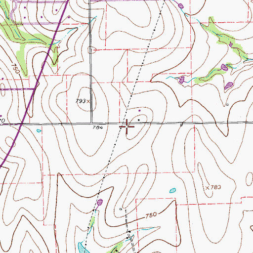 Topographic Map of Prosper Fire Department, TX