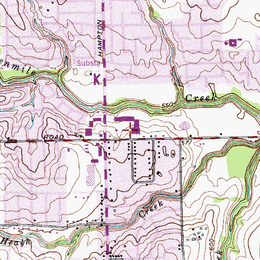 Topographic Map of DeSoto Fire / Rescue, TX