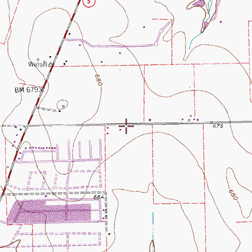 Topographic Map of Allen Fire Department Station 2, TX