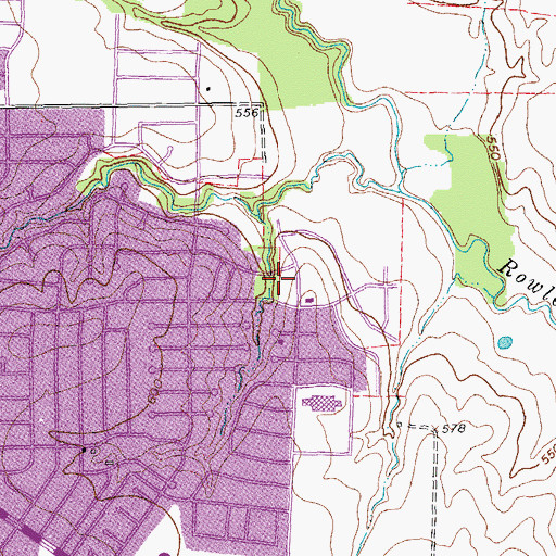 Topographic Map of Plano Fire Department Station 3, TX