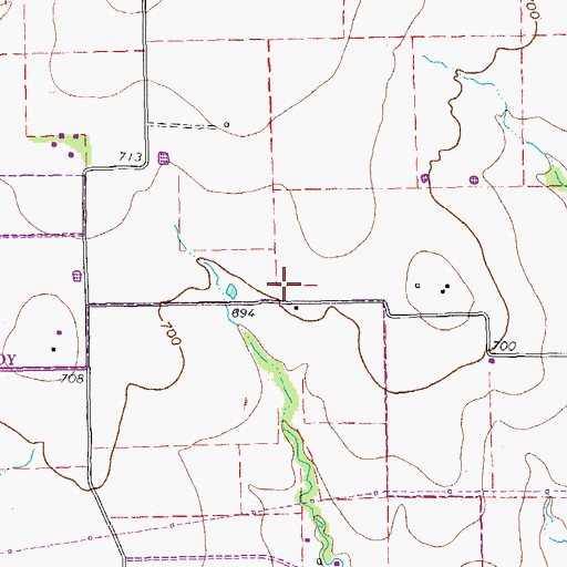 Topographic Map of Plano Fire Department Station 7, TX