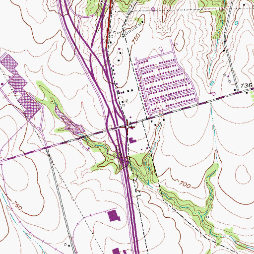 Topographic Map of Sherman Fire Department Station 4 Blalock, TX