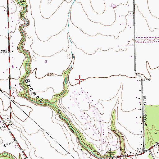 Topographic Map of Lancaster Fire Department Station 3, TX