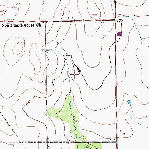 Topographic Map of Arlington Fire Department Station 9, TX