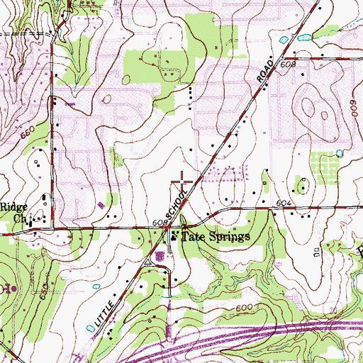 Topographic Map of Arlington Fire Department Station 7, TX