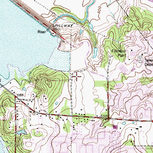 Topographic Map of Arlington Fire Department Station 14, TX