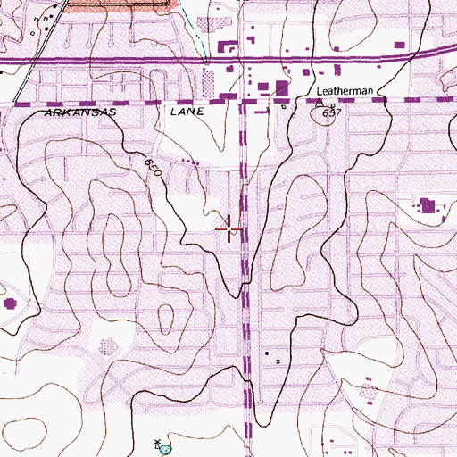 Topographic Map of Arlington Fire Department Station 6, TX