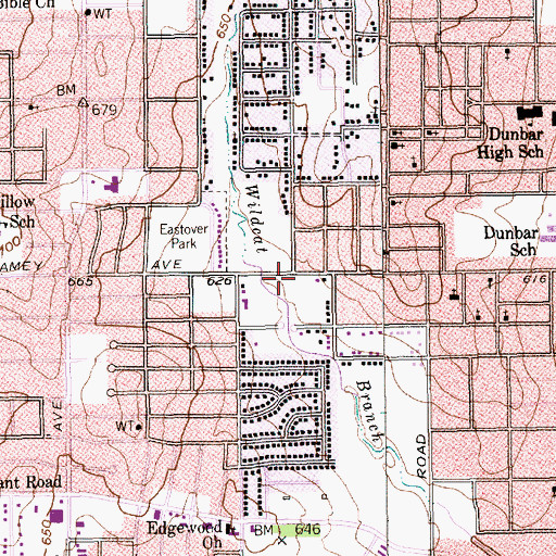 Topographic Map of Fort Worth Fire Department Station 3, TX