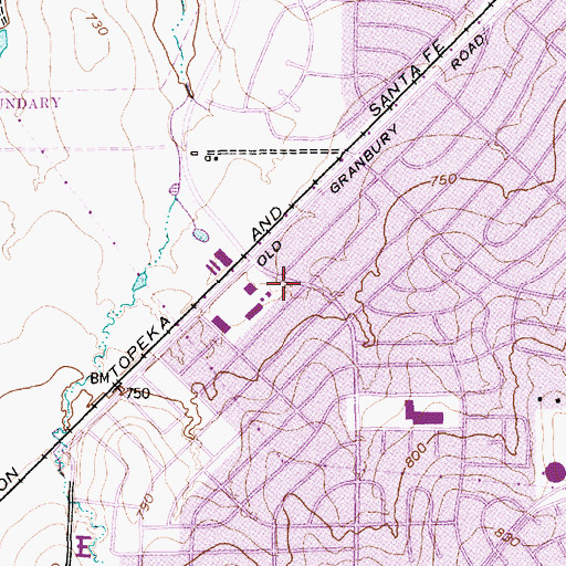 Topographic Map of Fort Worth Fire Department Station 26, TX