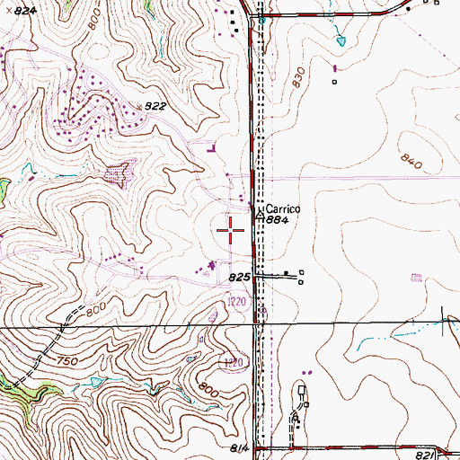 Topographic Map of Fort Worth Fire Department Station 40, TX