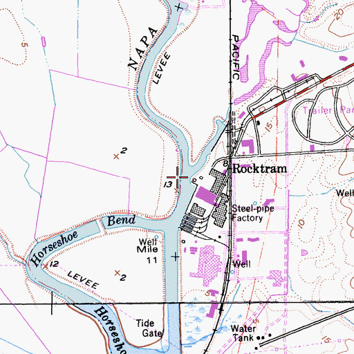 Topographic Map of Tulucay Creek, CA