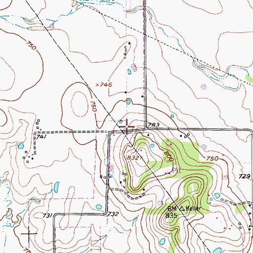 Topographic Map of Fort Worth Fire Department Station 37, TX