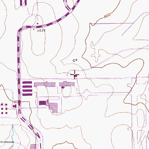 Topographic Map of Dallas Fort Worth International Airport Department of Public Safety Station 2, TX