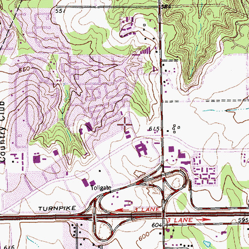 Topographic Map of Arlington Fire Department Station 8, TX