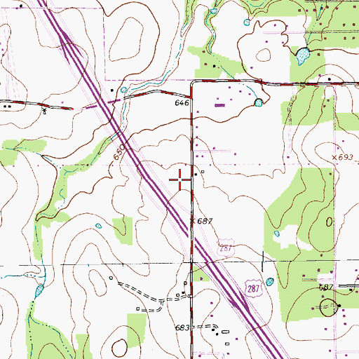 Topographic Map of Arlington Fire Department Station 13, TX