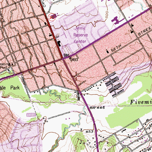 Topographic Map of Dallas Fire - Rescue Station 25, TX