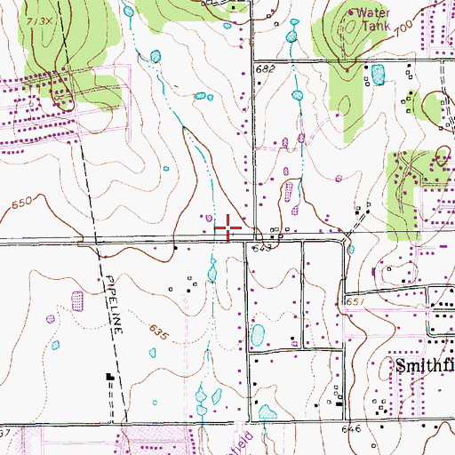 Topographic Map of North Richland Hills Fire Department Station 4, TX