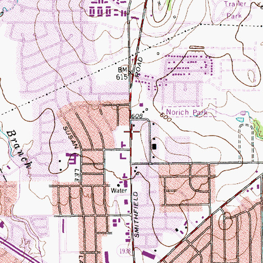 Topographic Map of North Richland Hills Fire Department Station 3, TX