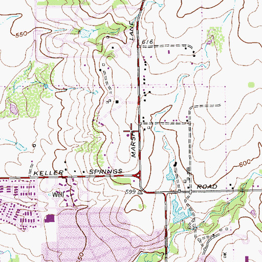 Topographic Map of Carrollton Fire Department Station 3, TX