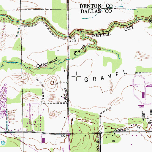 Topographic Map of Coppell Fire Department Station 3, TX