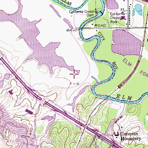 Topographic Map of Irving Fire Department Station 8, TX