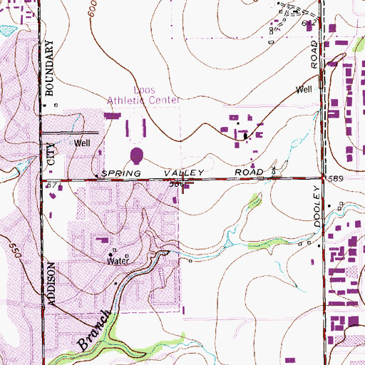 Topographic Map of Farmers Branch Fire Department Station 2, TX