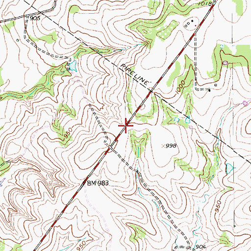 Topographic Map of Brock - Dennis Volunteer Fire Department Station 3, TX
