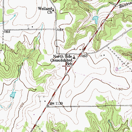 Topographic Map of Central Community Volunteer Fire Department Station 2, TX