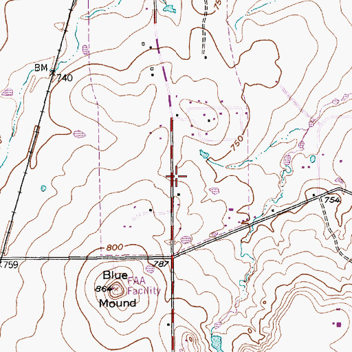 Topographic Map of Haslet Fire Department, TX