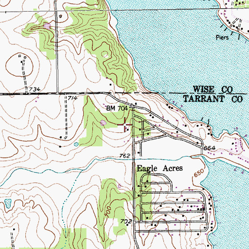 Topographic Map of Briar Volunteer Fire Department, TX