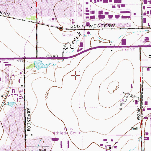 Topographic Map of Addison Fire Department Station 2, TX