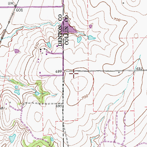 Topographic Map of Frisco Fire Department Station 3, TX