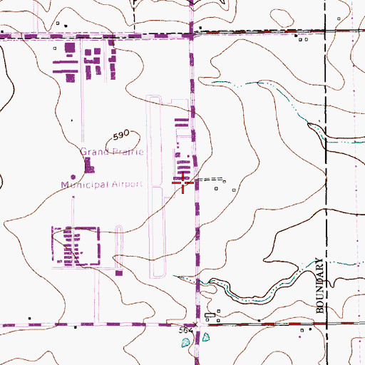 Topographic Map of Grand Prairie Fire Department Station 5, TX