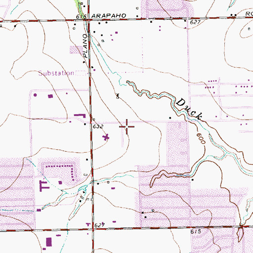 Topographic Map of Richardson Fire Department Station 4, TX