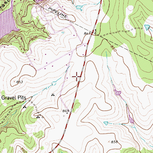 Topographic Map of Parker County Emergency Services District No. 6 - Timtop, TX