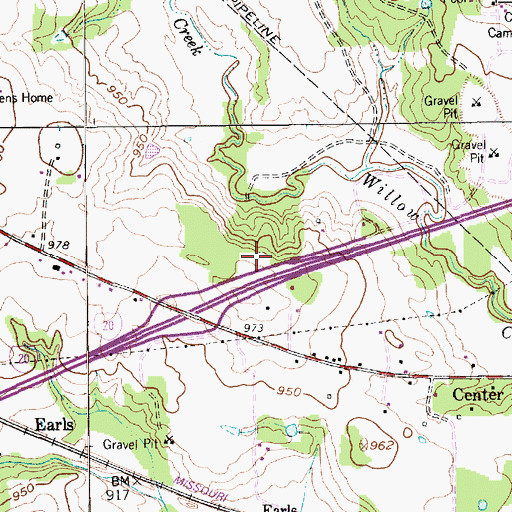 Topographic Map of Weatherford Fire Department Station 3, TX