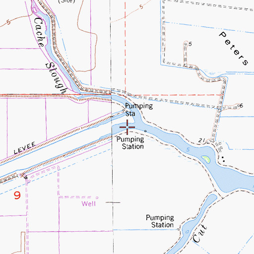 Topographic Map of Ulatis Creek, CA