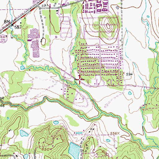Topographic Map of Grapevine Fire Department Station 3, TX