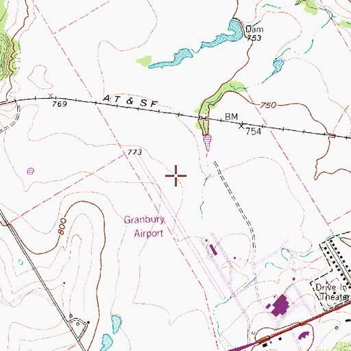 Topographic Map of Texas Forest Service Granbury Office, TX