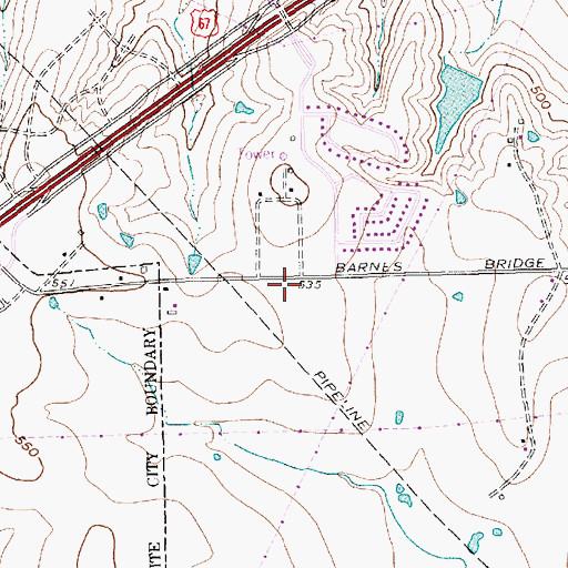 Topographic Map of Mesquite Fire Department Station 6, TX