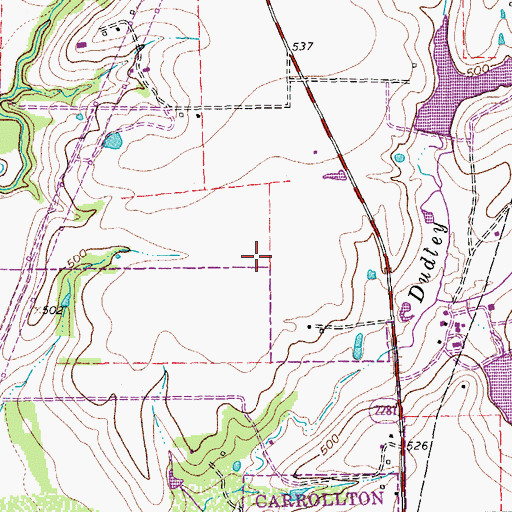 Topographic Map of Carrollton Fire Department Station 6, TX