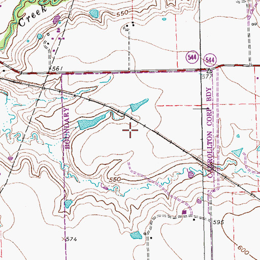 Topographic Map of Carrollton Fire Department Station 7, TX