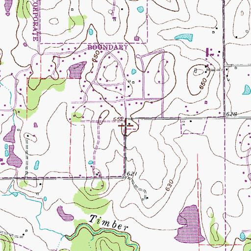Topographic Map of Double Oak Volunteer Fire Department, TX