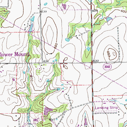 Topographic Map of Flower Mound Fire Department Station 3, TX