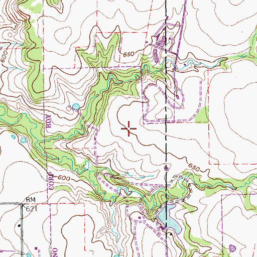 Topographic Map of Plano Fire Department Station 9, TX