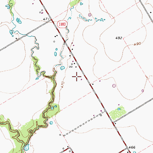 Topographic Map of Central High Rural Volunteer Fire Department, TX
